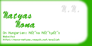 matyas mona business card